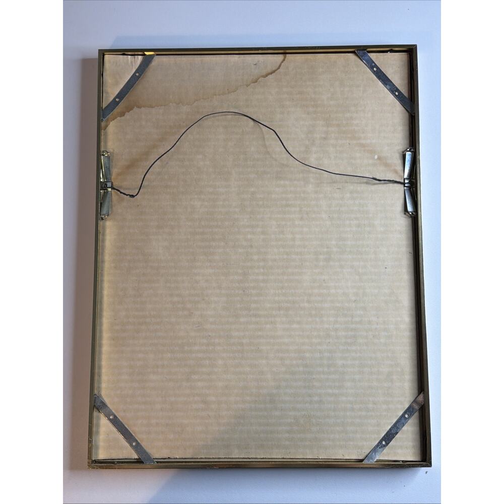 Vintage Gold Framed Pressed Flower Art Real Dried Botanical Wildflower WallDecor - Picture 5 of 7